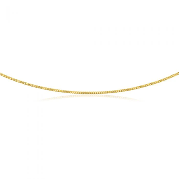 9ct Gold Filled Curb 50cm Chain 60 Gauge - Image 2