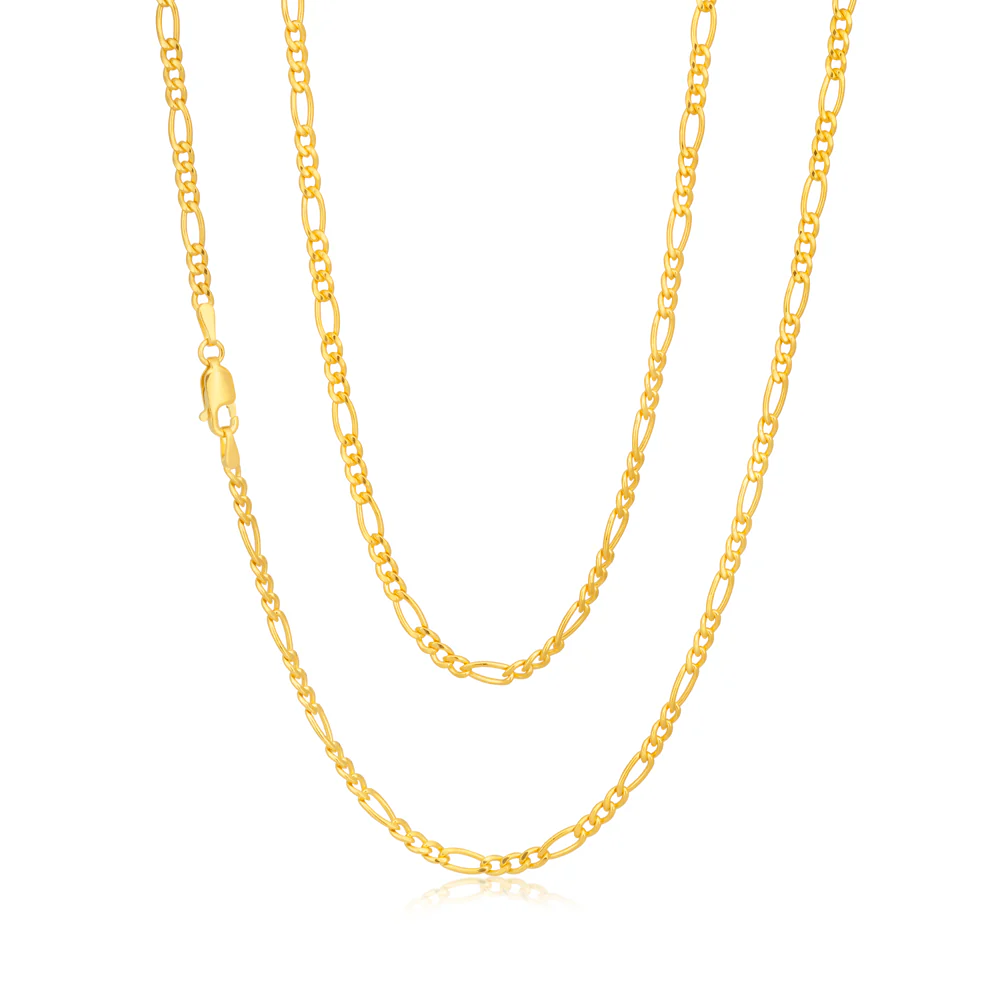 9ct Gold Filled  Figaro 50cm  80 Gauge Chain - Image 2