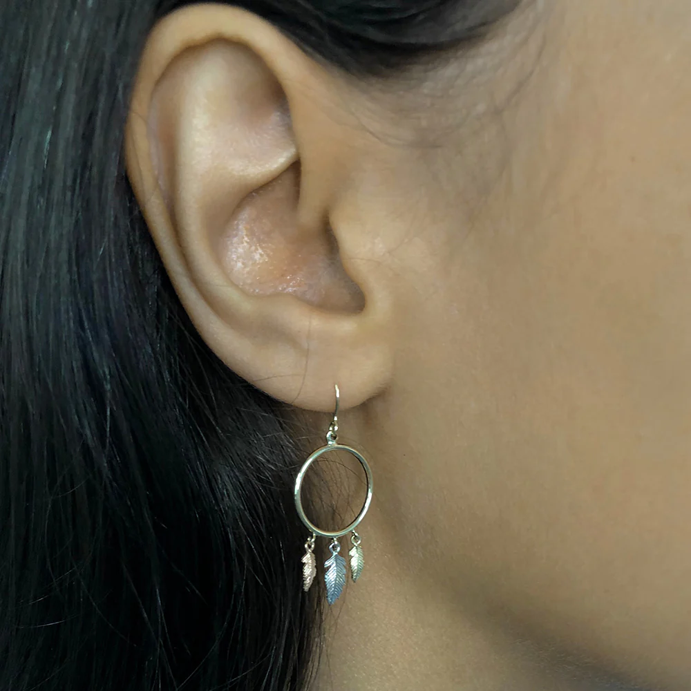 9ct Gold Sheppards Hook Hoop Earring - Image 2