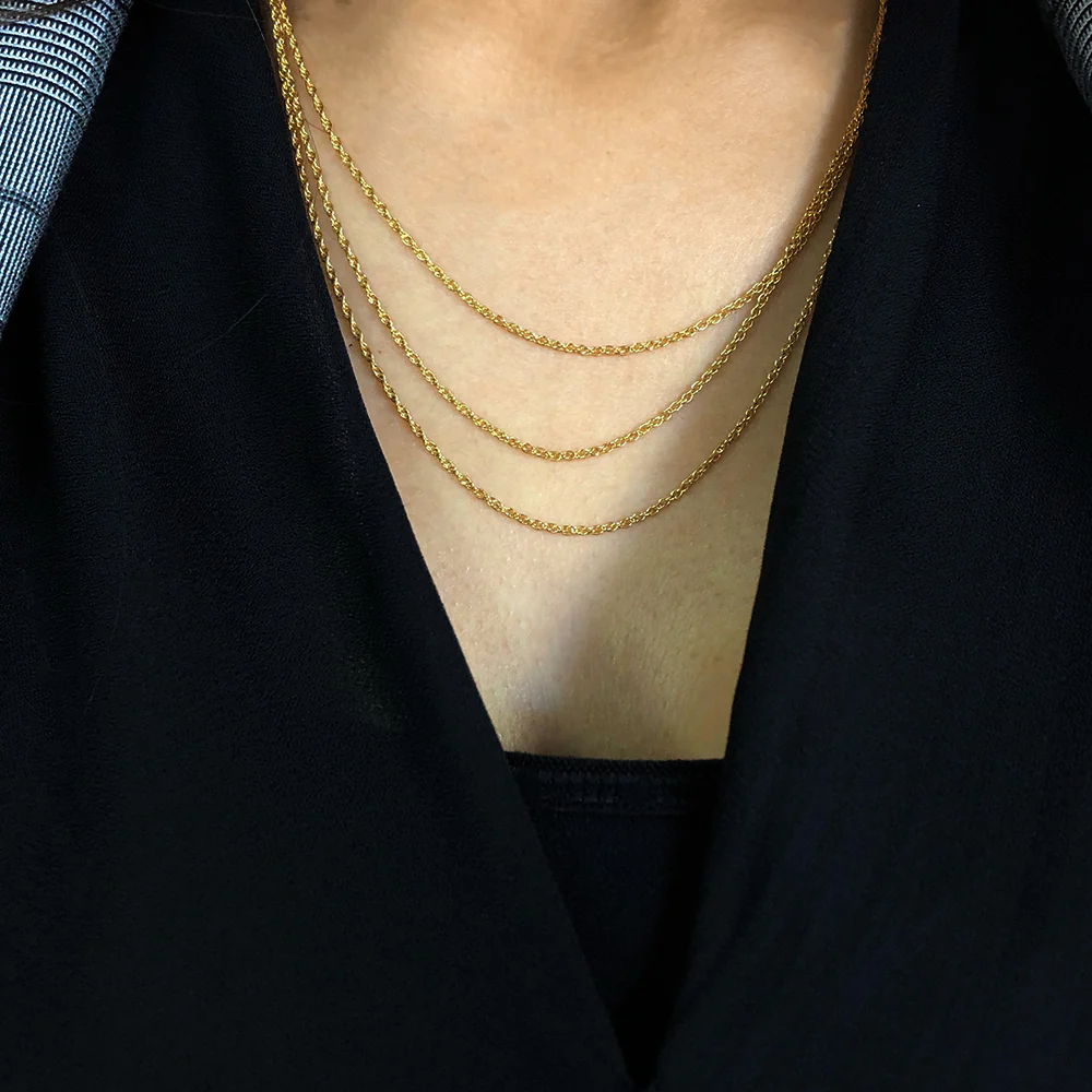 9ct Gold Silver Filled 43cm Necklace - Image 3