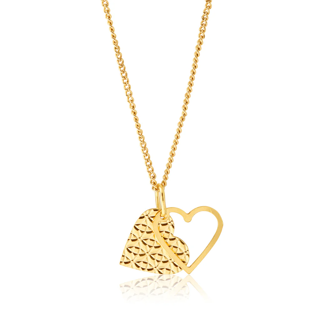 9ct Gold Silverfilled Heart Pendant - Image 2