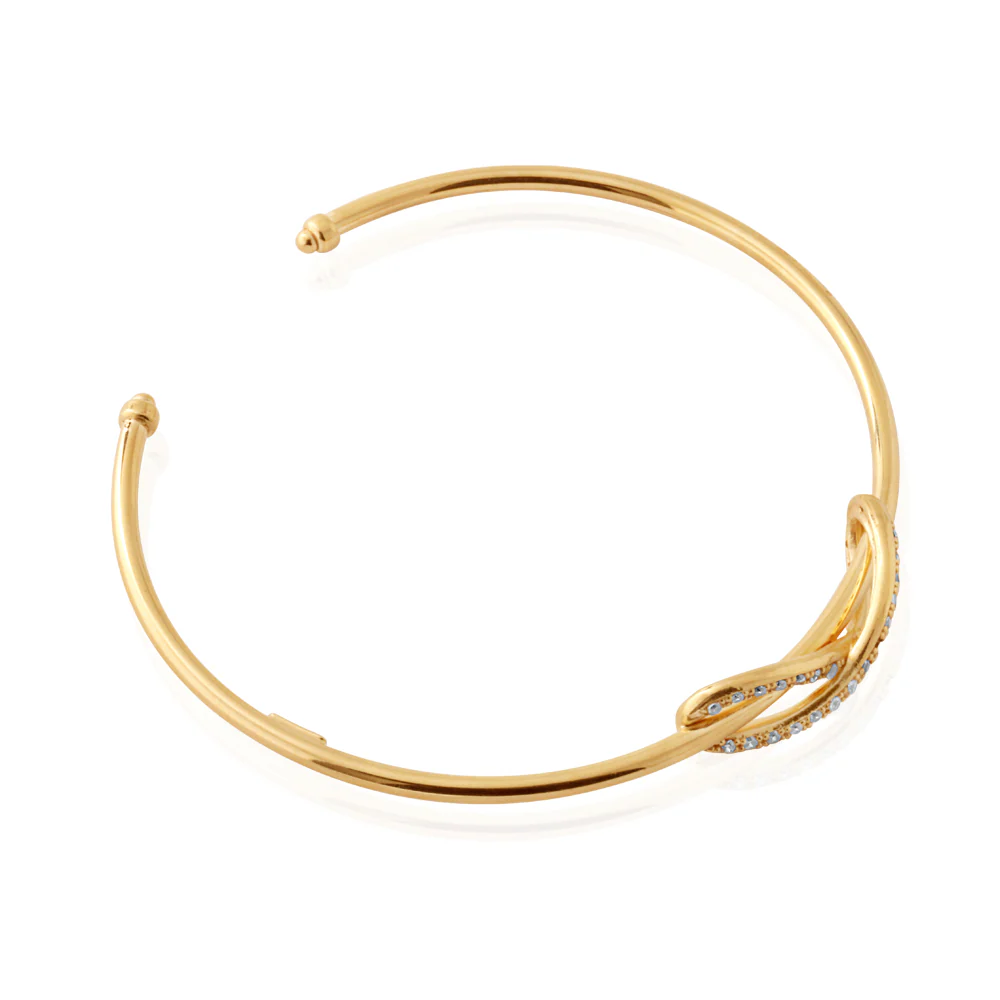 9ct Gold Silverfilled Infinity Cuff Bangle - Image 2