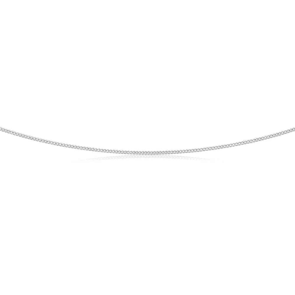 9ct Gorgeous White Gold Silver Filled Curb Chain - Image 2