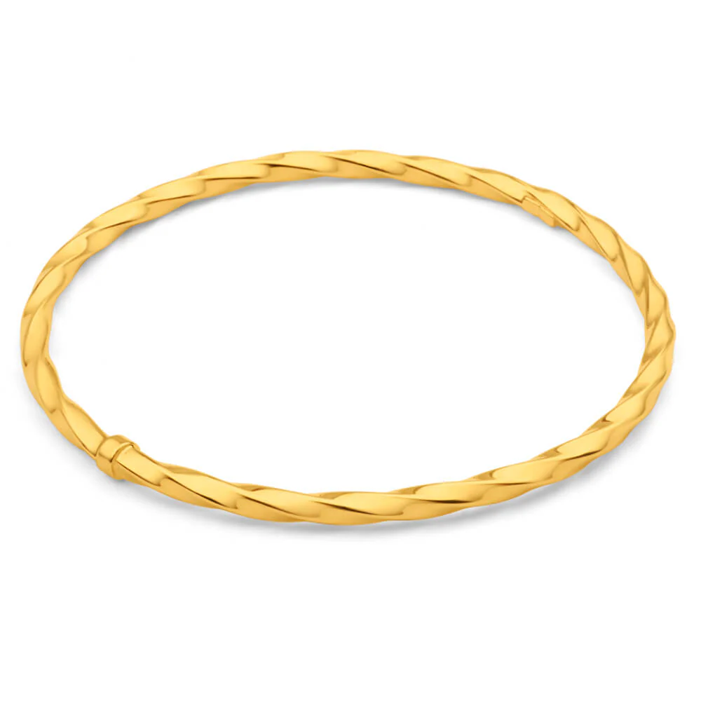 9ct Magnificent Yellow Gold Copper Filled Bangle - Image 2