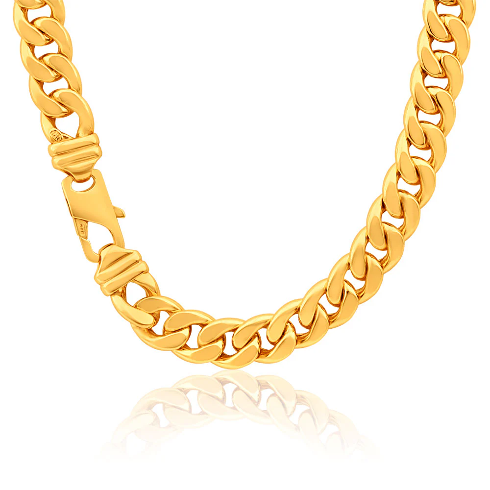9ct Magnificent Yellow Gold Copper Filled Curb Chain - Image 2
