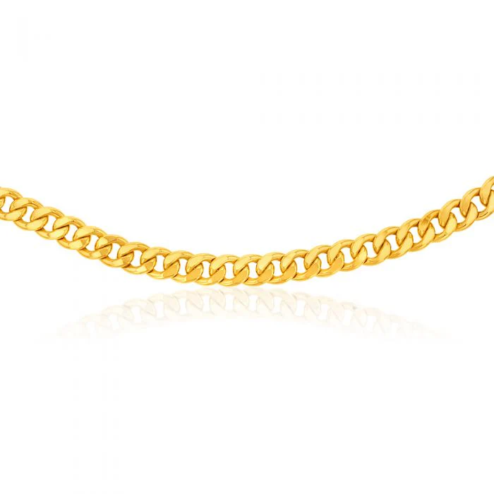 9ct Magnificent Yellow Gold Copper Filled Curb Chain - Image 3