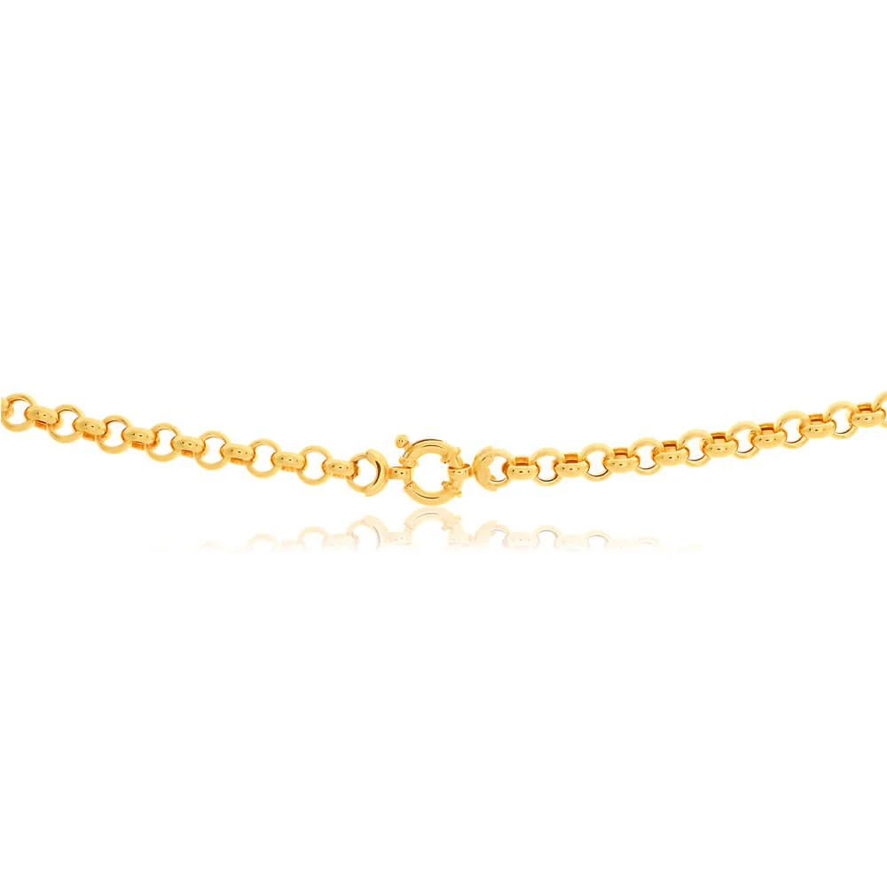 9ct Magnificent Yellow Gold Silver Filled Belcher Chain - Image 2