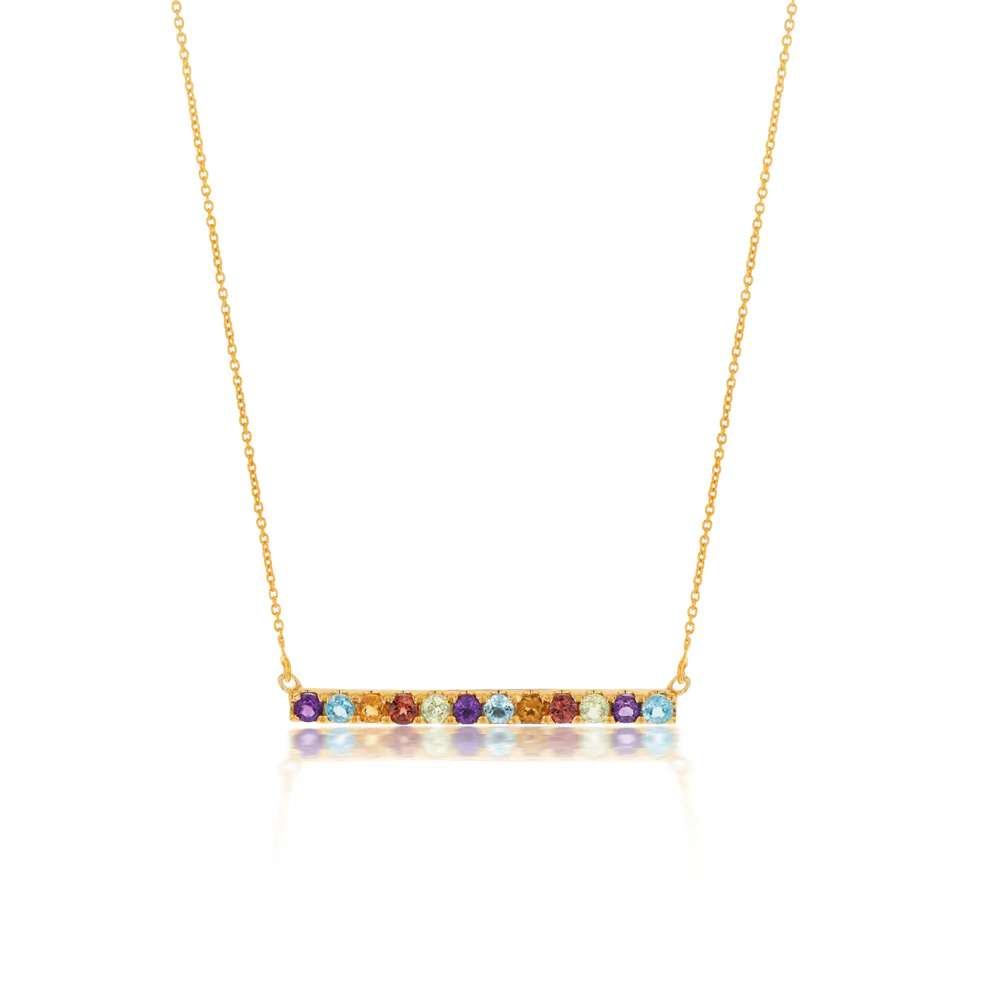 9ct Multistone Necklace - Image 2