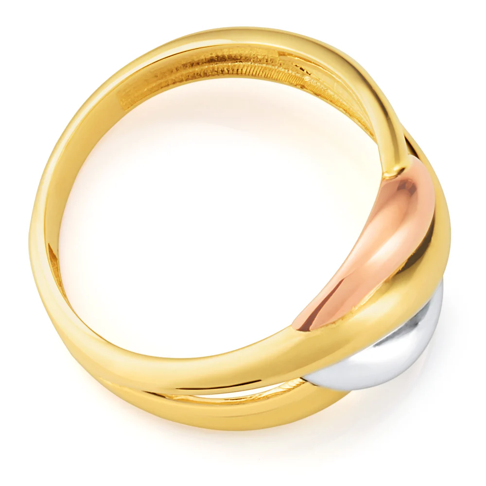 9ct Muti Toned Twist Ring - Image 2