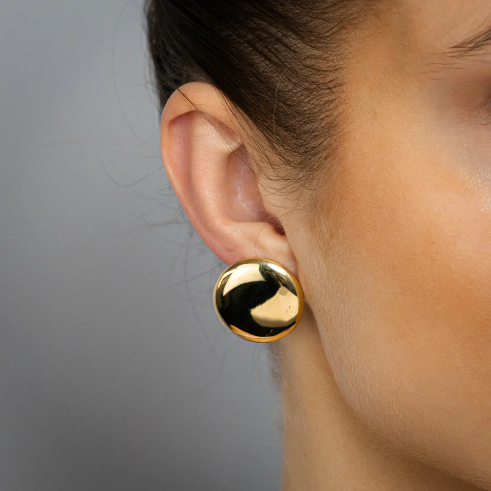 9ct Polished Round Stud Earrings - Image 2