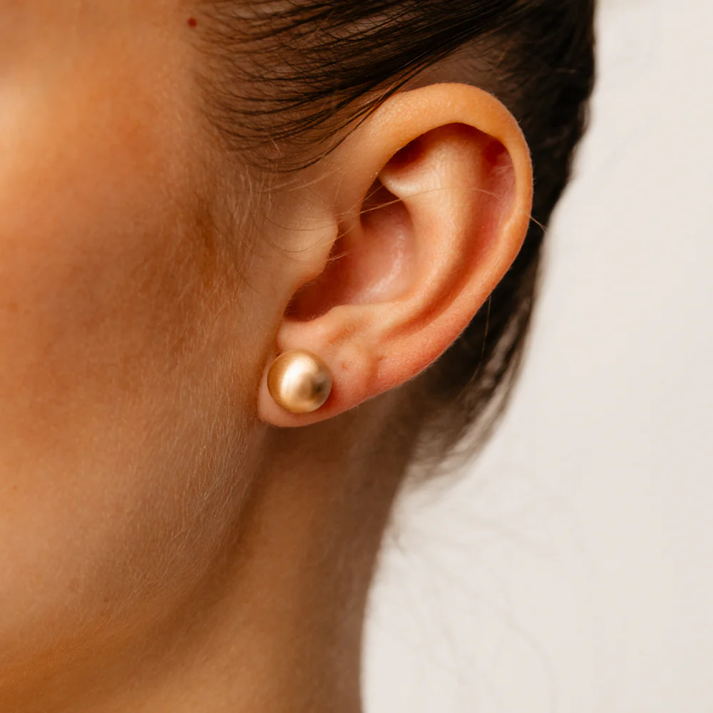 9ct Rose Gold 10mm Polished Ball Stud Earrings - Image 2