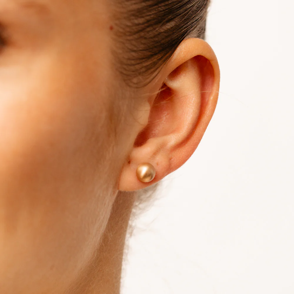 9ct Rose Gold 7mm Polished Ball Stud Earrings - Image 2