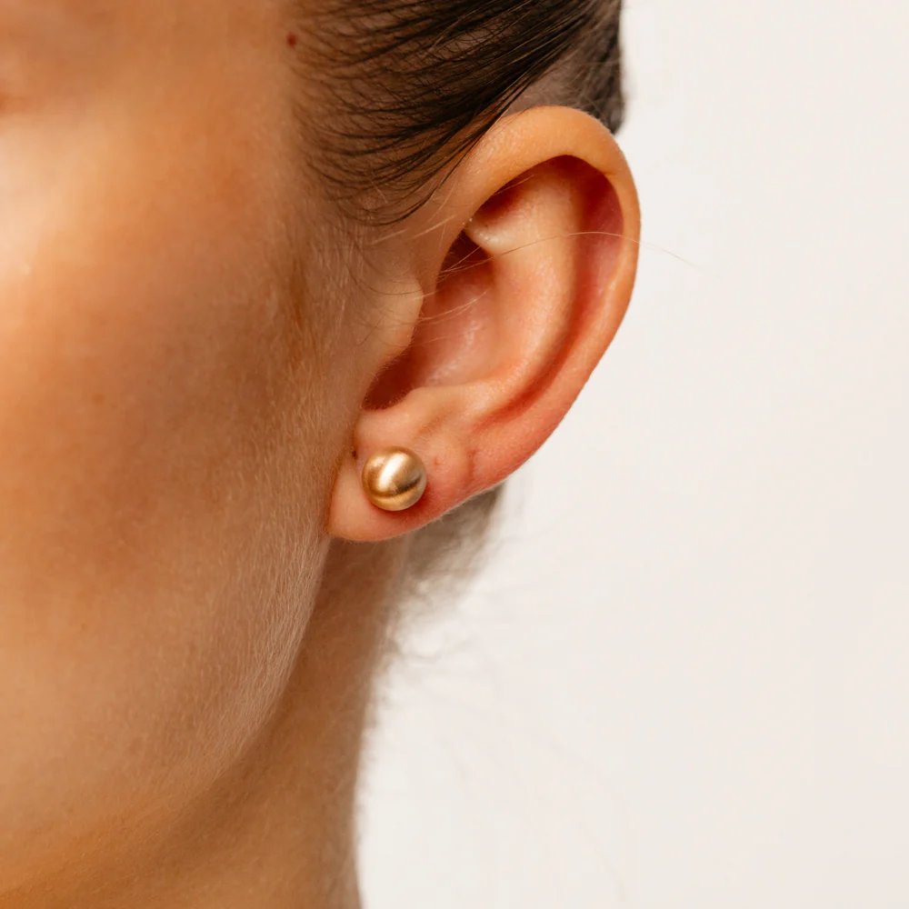 9ct Rose Gold 8mm Polished Ball Stud Earrings - Image 2