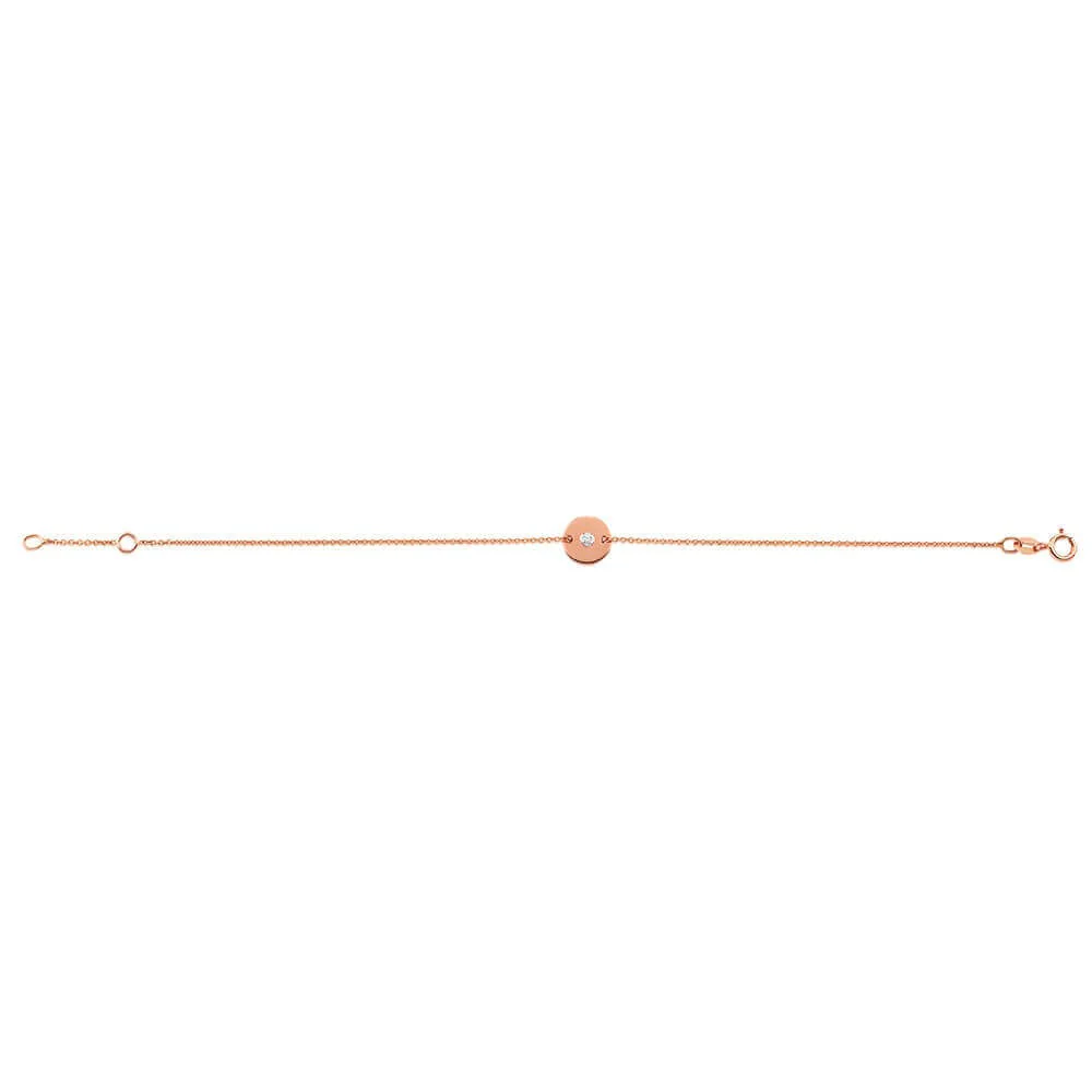 9ct Rose Gold Diamond Bracelet - Image 2