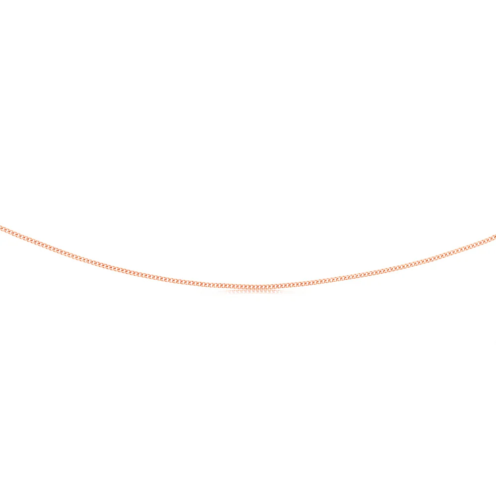 9ct Rose Gold Silver Filled 50cm Curb Chain - Image 2