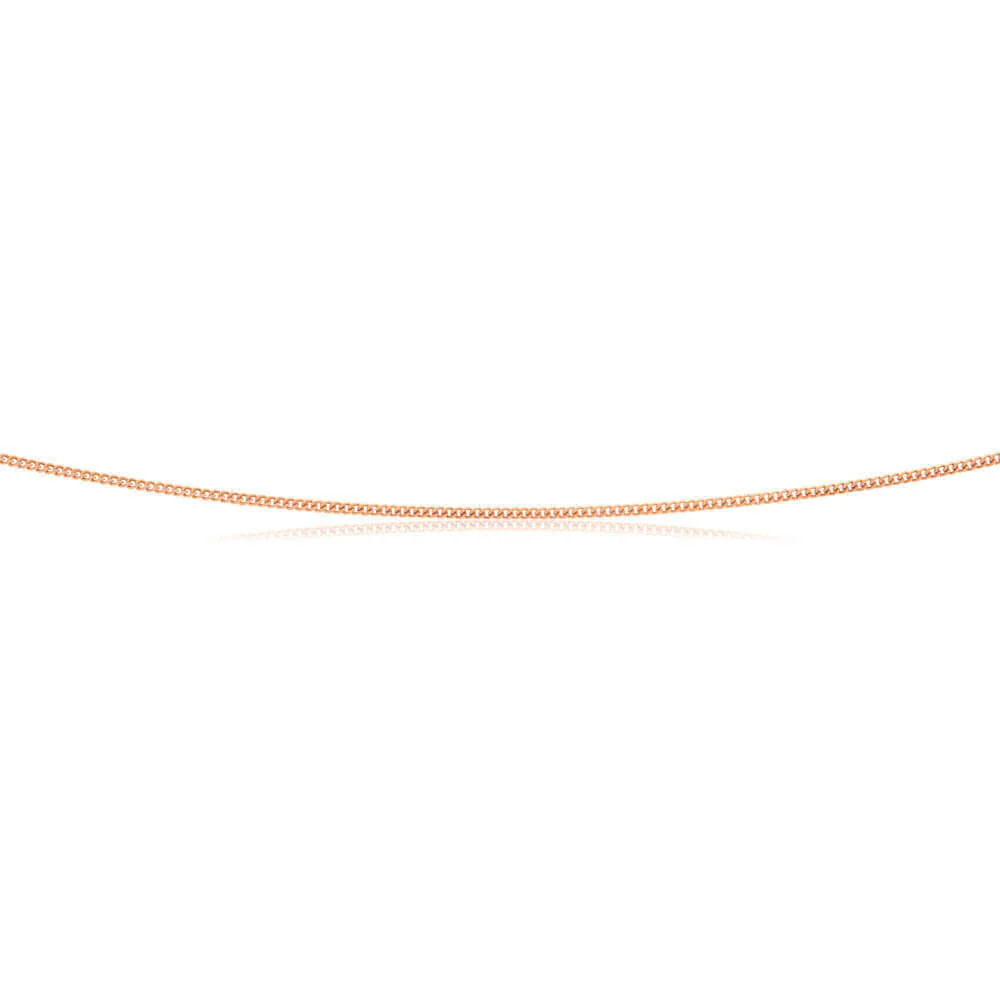 9ct Rose Gold Silver Filled 70cm Curb Chain - Image 2