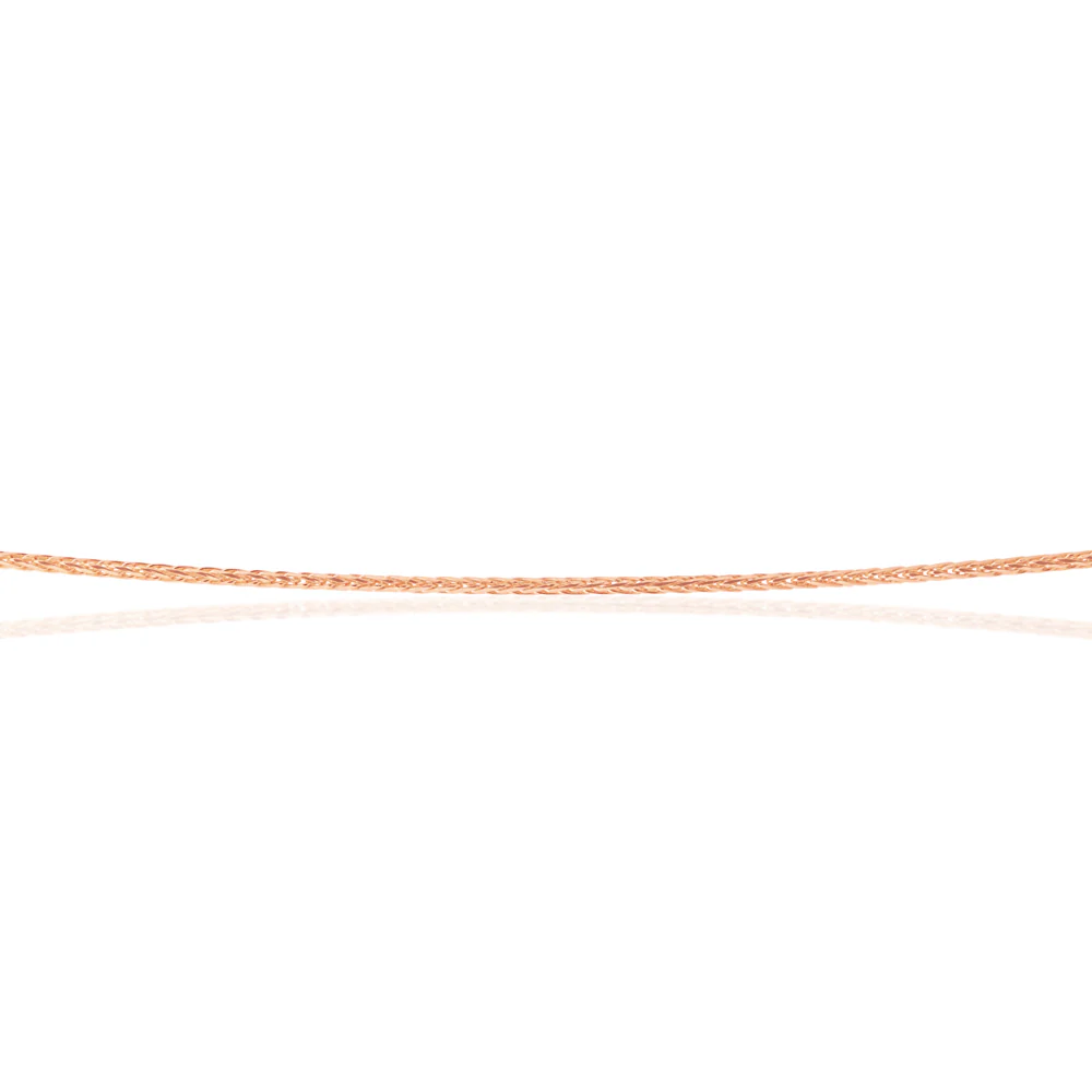 9ct Rose Gold Wheat link Extender 47cm Chain 20gauge - Image 2