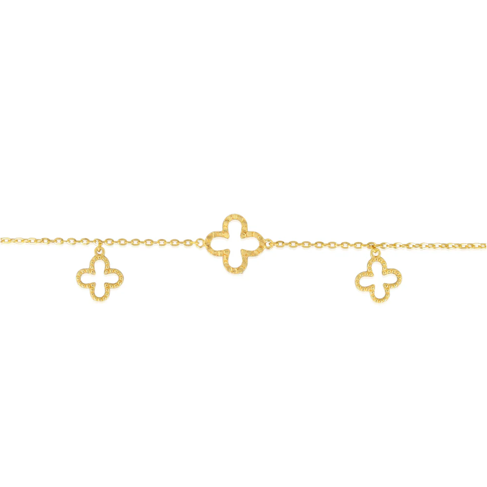 9ct Silvefilled Leaf Clover Bracelet - Image 2