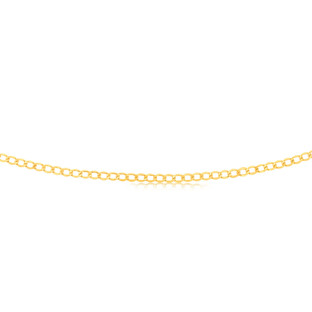 9ct Silver Filled Curb Bev 50cm 100 Gauge Chain - Image 2