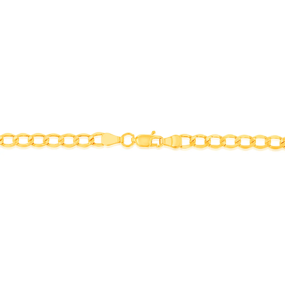 9ct Silver Filled Curb Bev 50cm 100 Gauge Chain - Image 3
