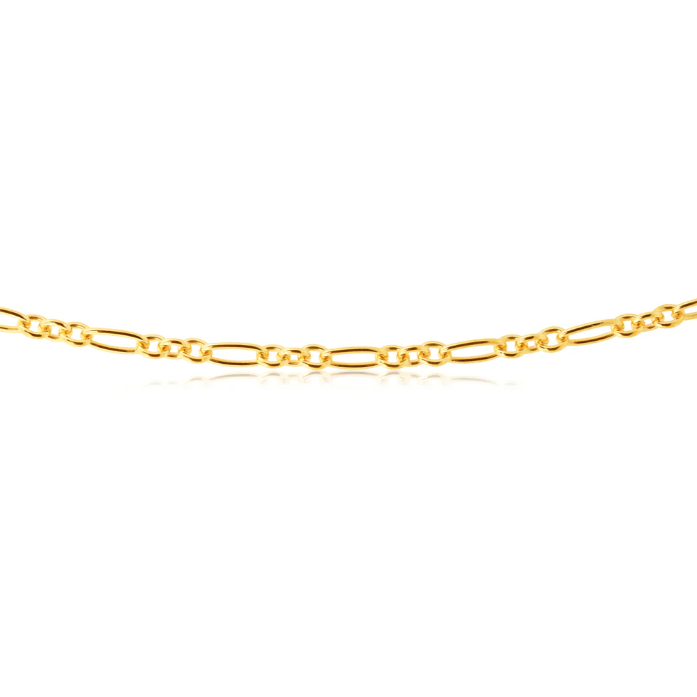 9ct Silverfilled 3:1 Figaro 50cm 80 Gauge Chain - Image 2