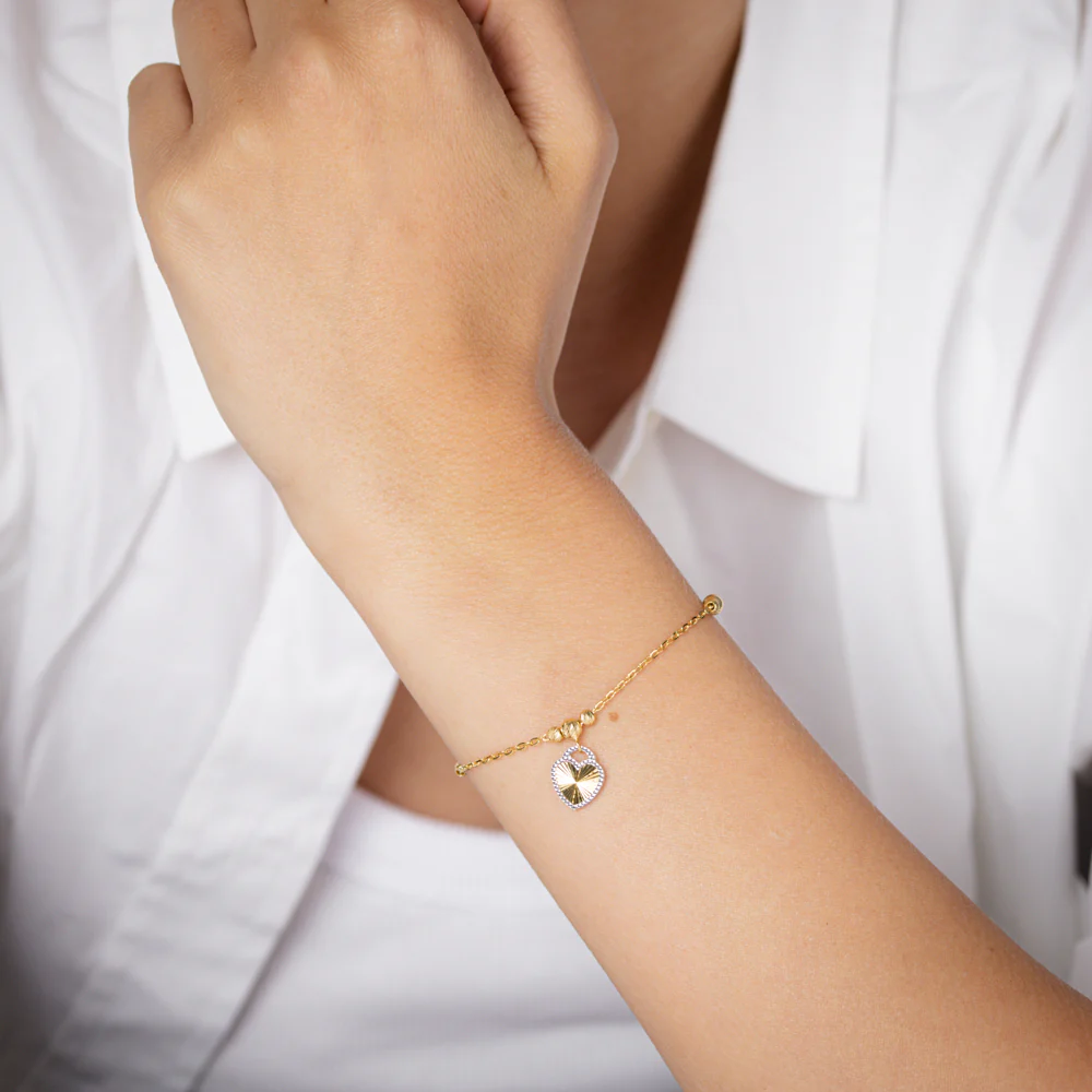 9ct Silverfilled Heart Bracelet - Image 4