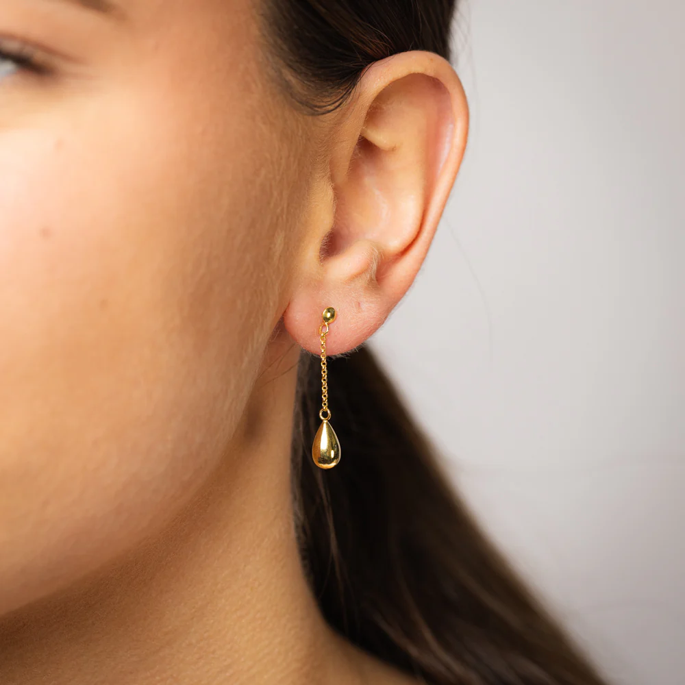 9ct Silverfilled Pear Shaped Drop Earrings - Image 2