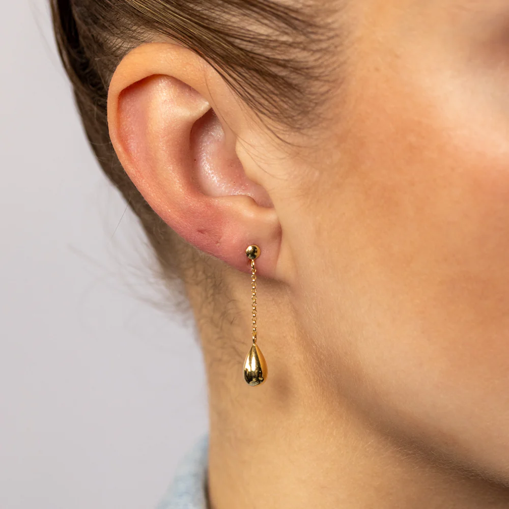 9ct Silverfilled Pear Shaped Drop Earrings - Image 3