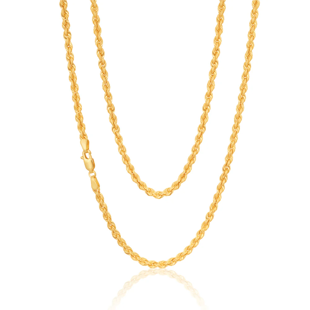 9ct Silverfilled Rope Chain 50cm 9ss - Image 2