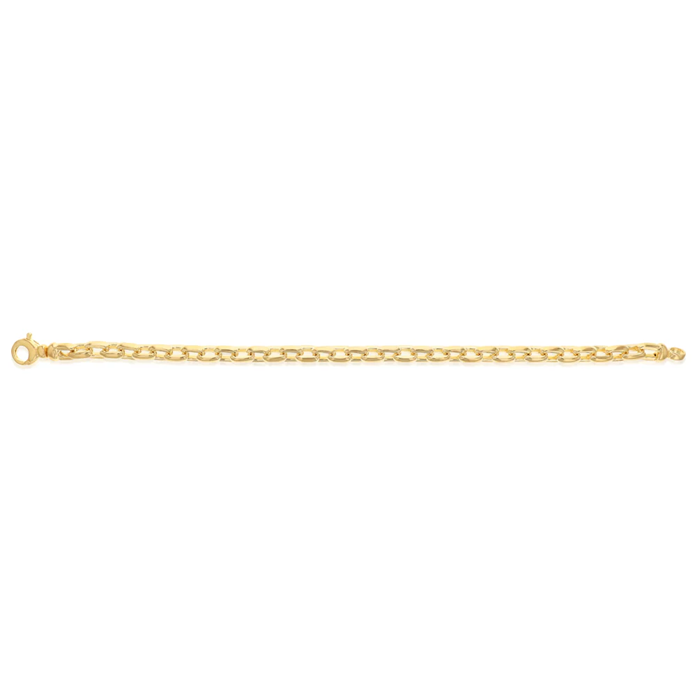 9ct Silverfilled Yellow Gold Belcher Chain Bracelet - Image 2