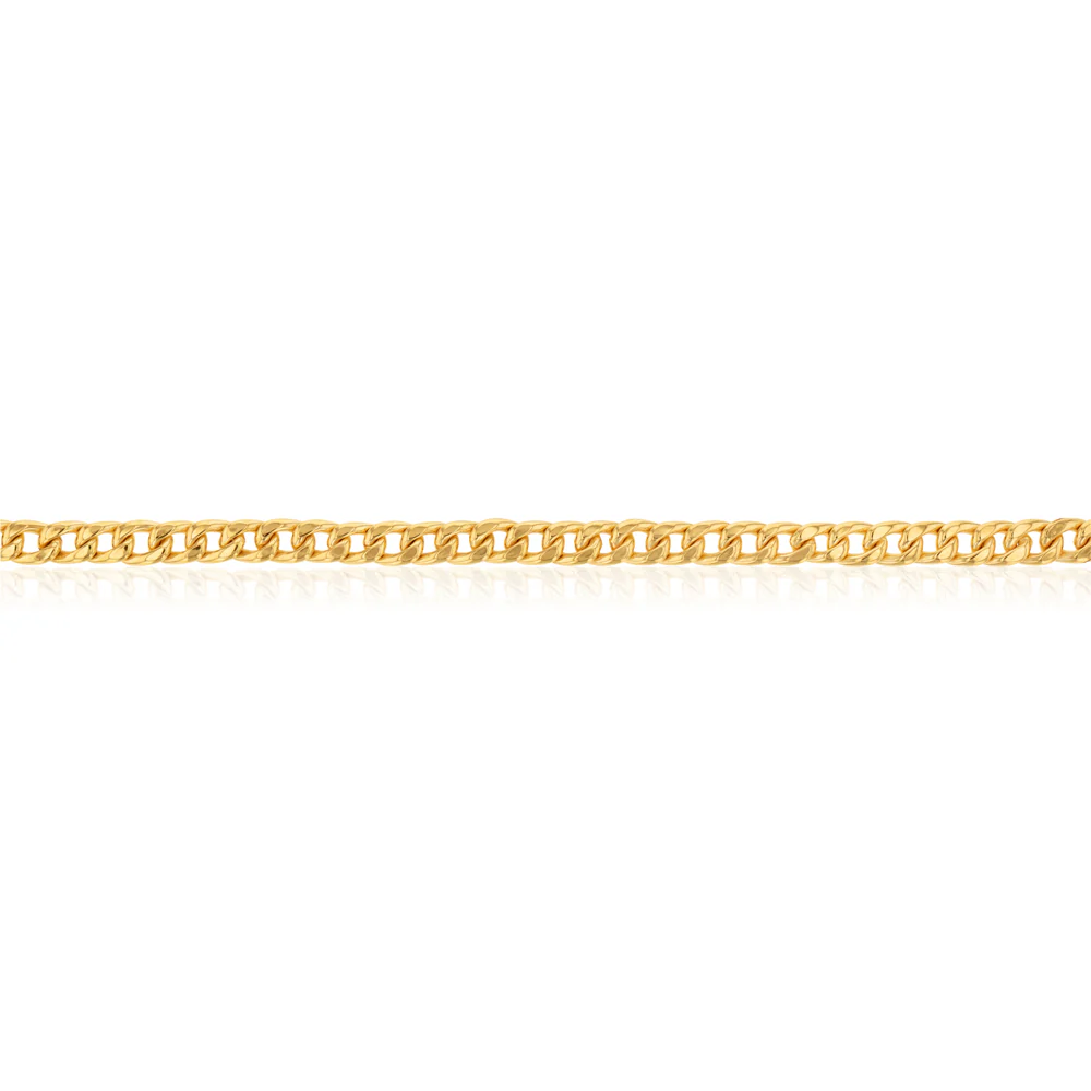 9ct Silverfilled Yellow Gold Curb 45cm 150Gauge Chain - Image 2