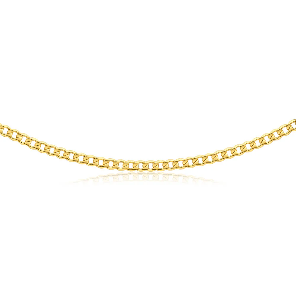 9ct Splendid Yellow Gold Copper Filled Curb Chain - Image 2
