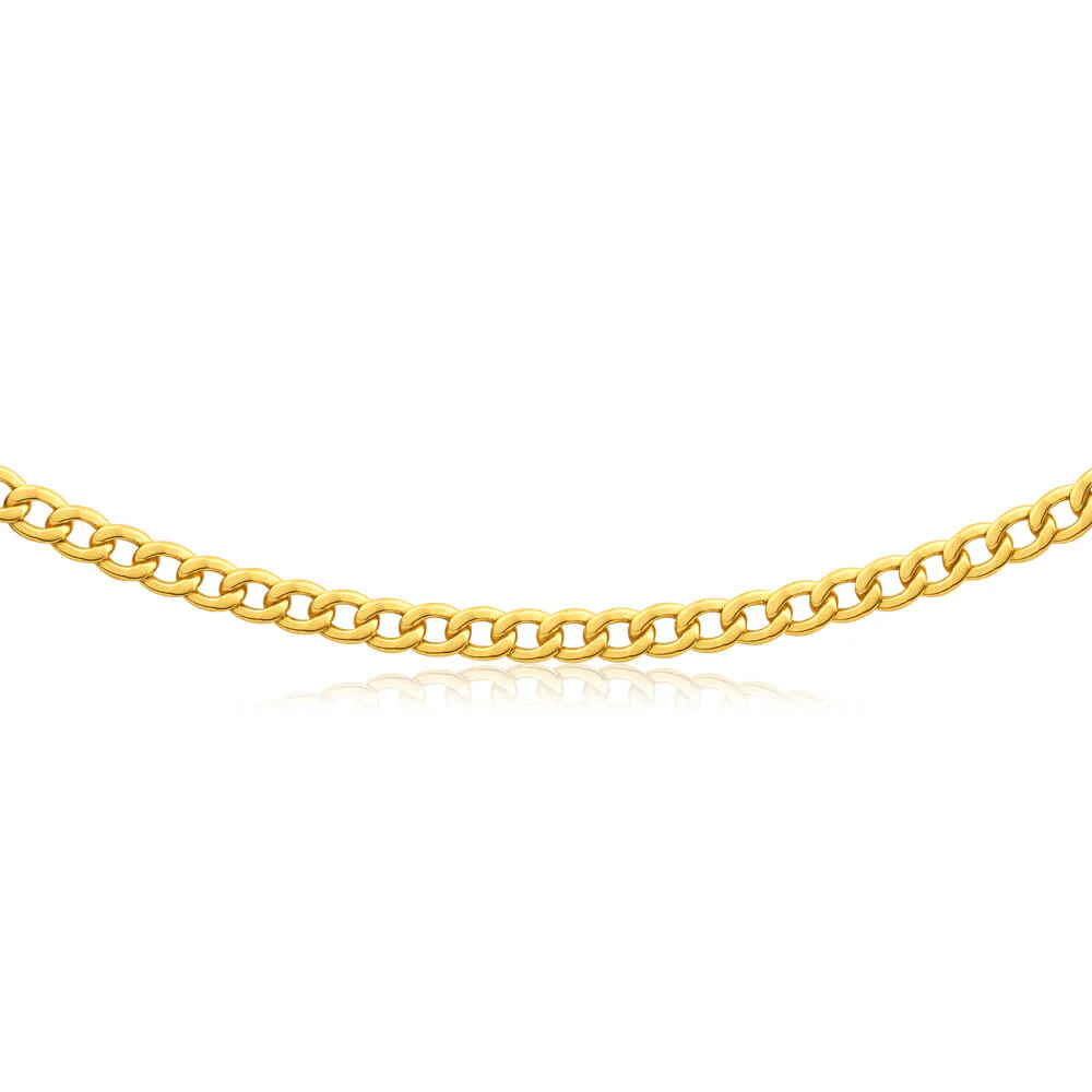 9ct Superb Yellow Gold Copper Filled Curb Chain - Image 2