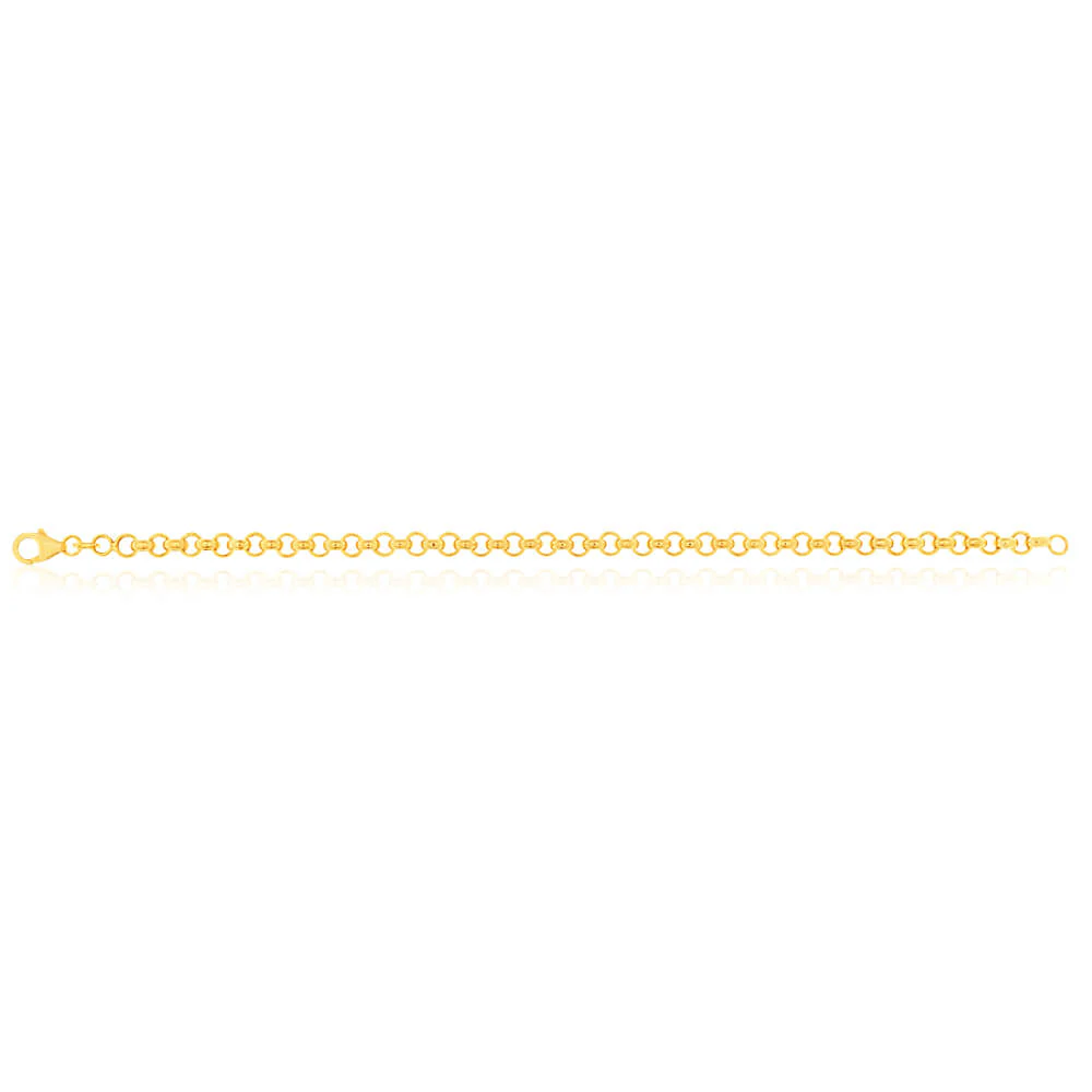 9ct Superb Yellow Gold Silver Filled Belcher Bracelet - Image 2