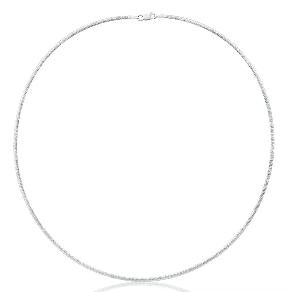9ct White And Yellow Gold Silver Filled Reversible Omega Chain 45cm - Image 2