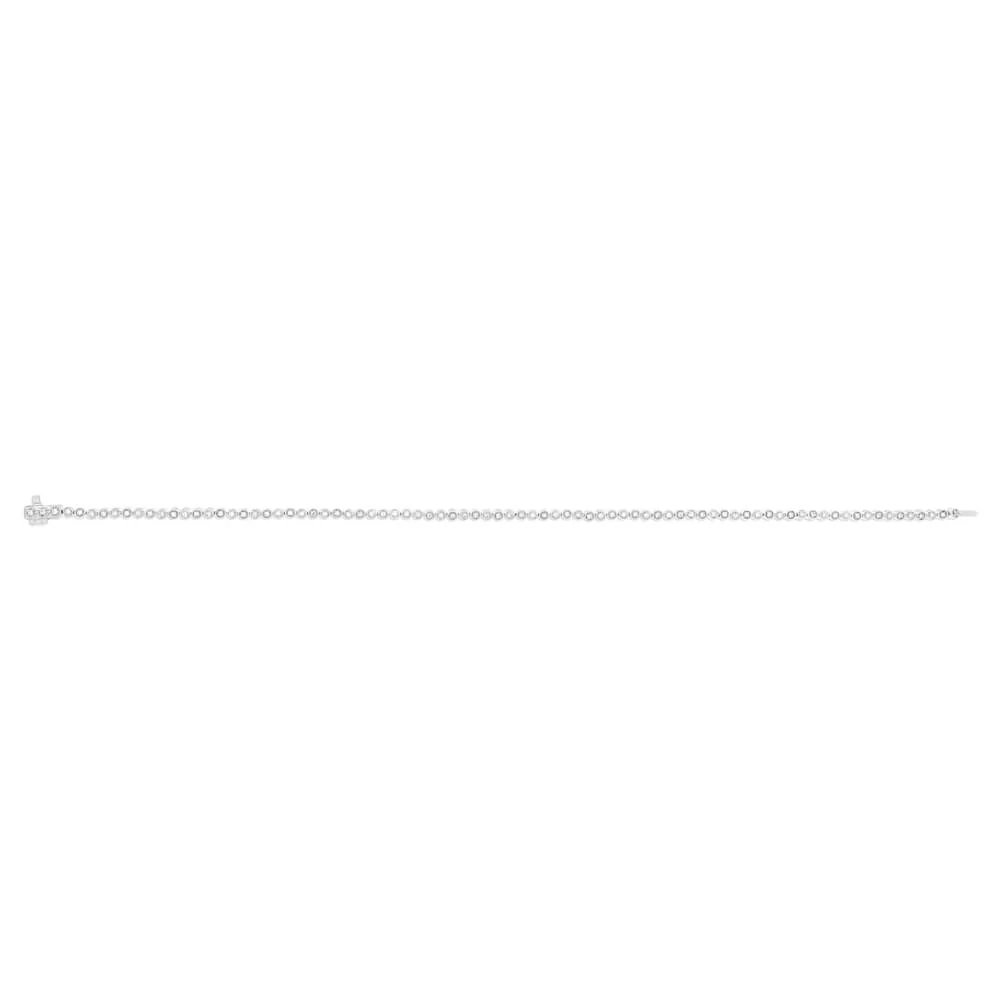 9ct White Gold 1/4 Carat Charming Fancy Tennis 18cm Bracelet - Image 2