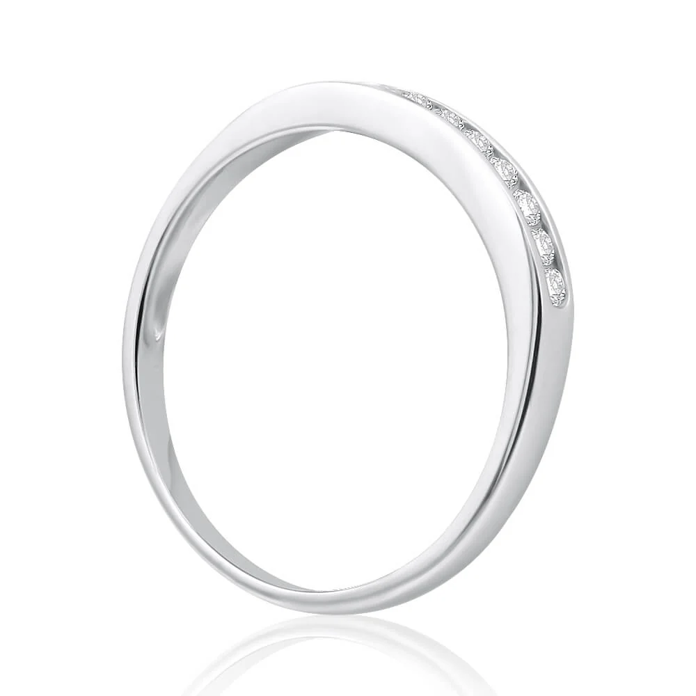 9ct White Gold 1/5 Carat Delightful Diamond Ring - Image 2