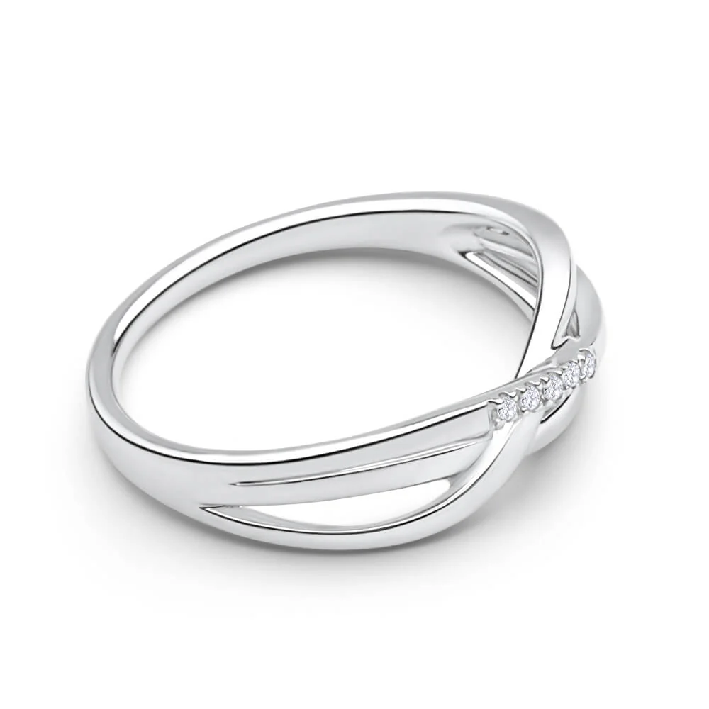9ct White Gold Diamond Ring - Image 2