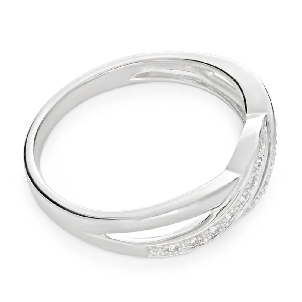 9ct White Gold Diamond Ring Set With 14 Brilliant Diamonds - Image 2