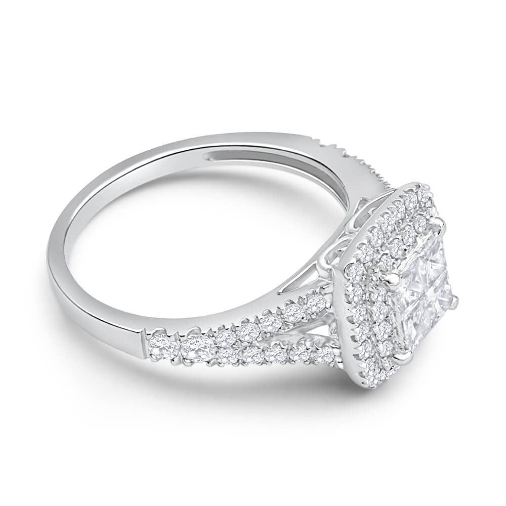 9ct White Gold Diamond Ring Set With 68 Brilliant Cut Diamonds - Image 2