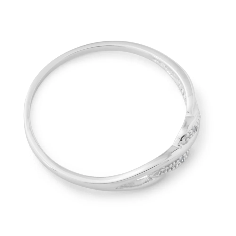 9ct White Gold Diamond Ring with 2 Brilliant Cut Diamonds - Image 2