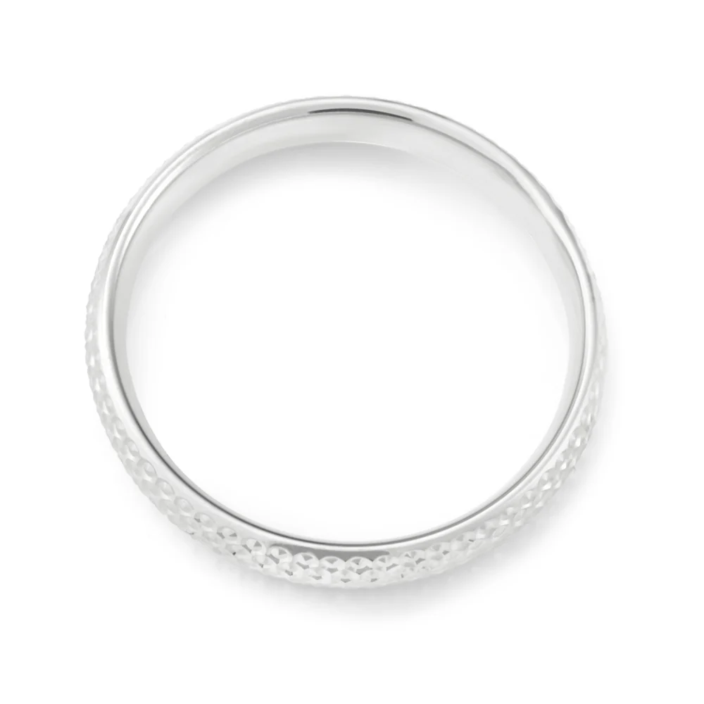 9ct White Gold Dicut Ring - Image 2