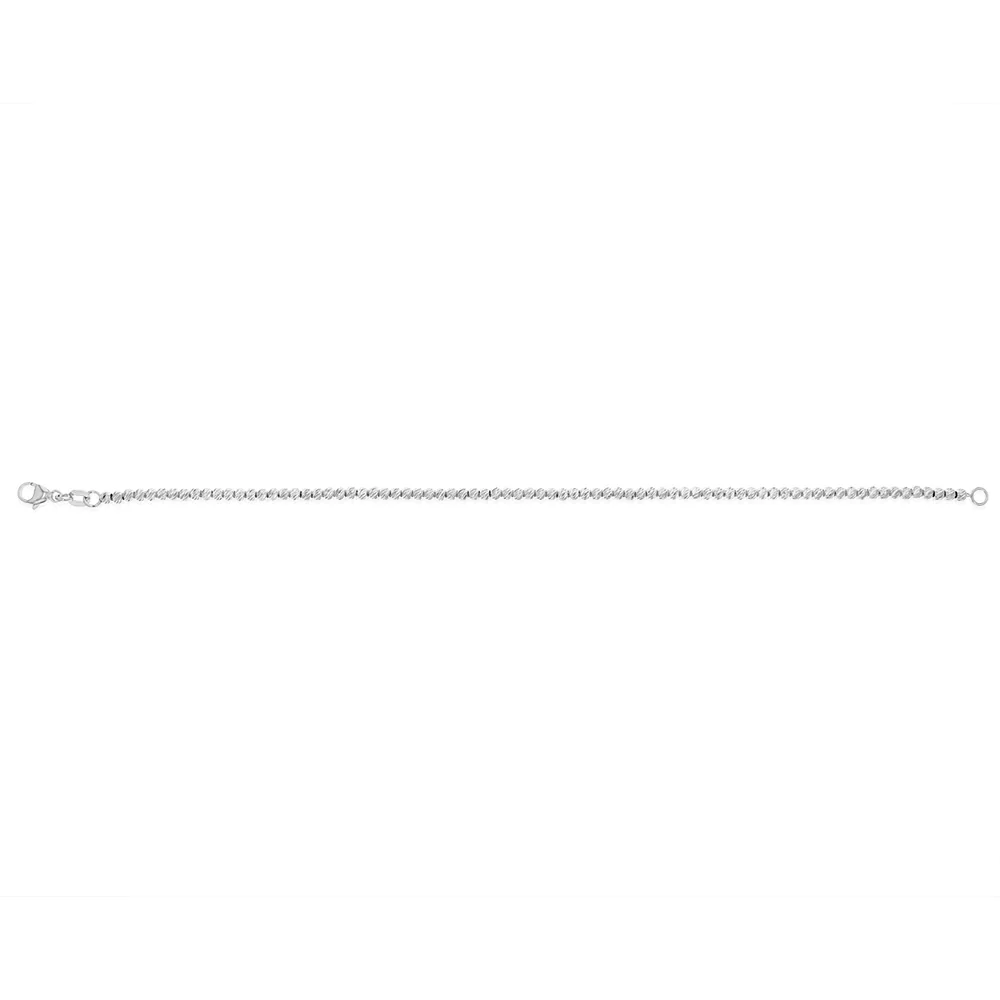 9ct White Gold Fancy Beads Bracelet - Image 2