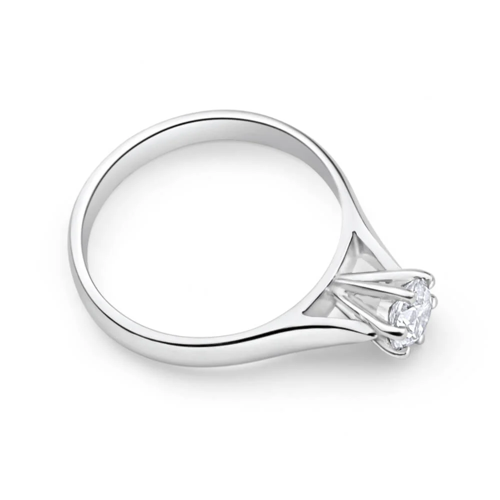 9ct White Gold Solitaire Ring With 0.5 Carat Diamond - Image 2