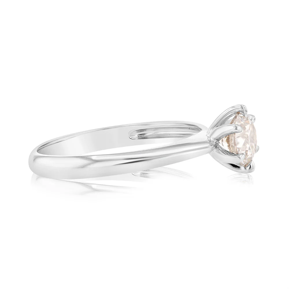 9ct White Gold Solitaire Ring With 1 Carat Australian Diamond - Image 2