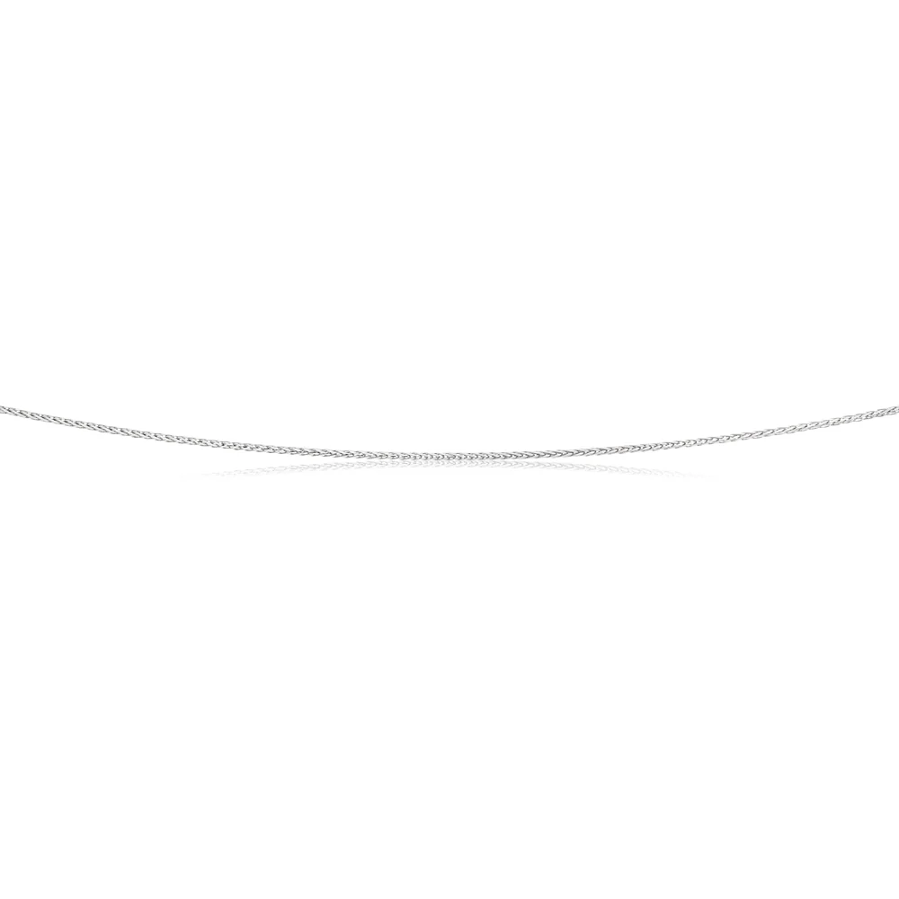 9ct White Gold Wheat Chain - Image 2