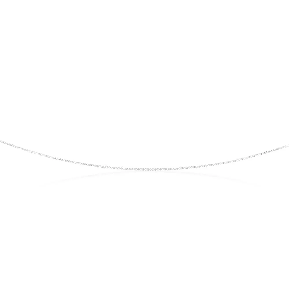 9ct White Solid Gold 15 Gauge 46cm Chain - Image 2