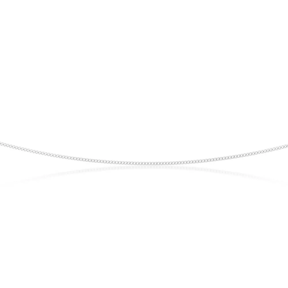9ct White Solid Gold 40 Gauge 41cm Chain - Image 2