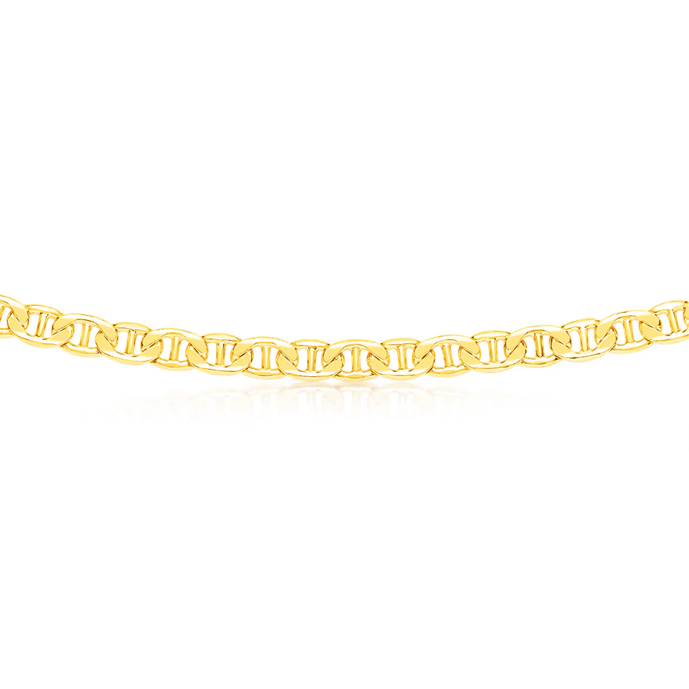 9ct Yelllow Gold Silver Filled Anchor 170 Gauge 55cm Chain - Image 3