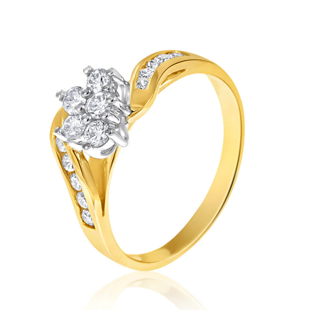 9ct Yellow Gold 1/2 Carat Diamond Enticing Ring - Image 2
